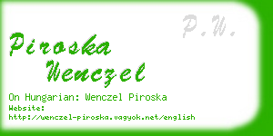 piroska wenczel business card